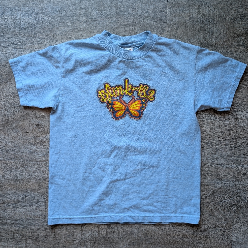Blink 182 Butterfly Tee Shirt, Youth Medium - EXTREMELY RARE! Vintage Y2K